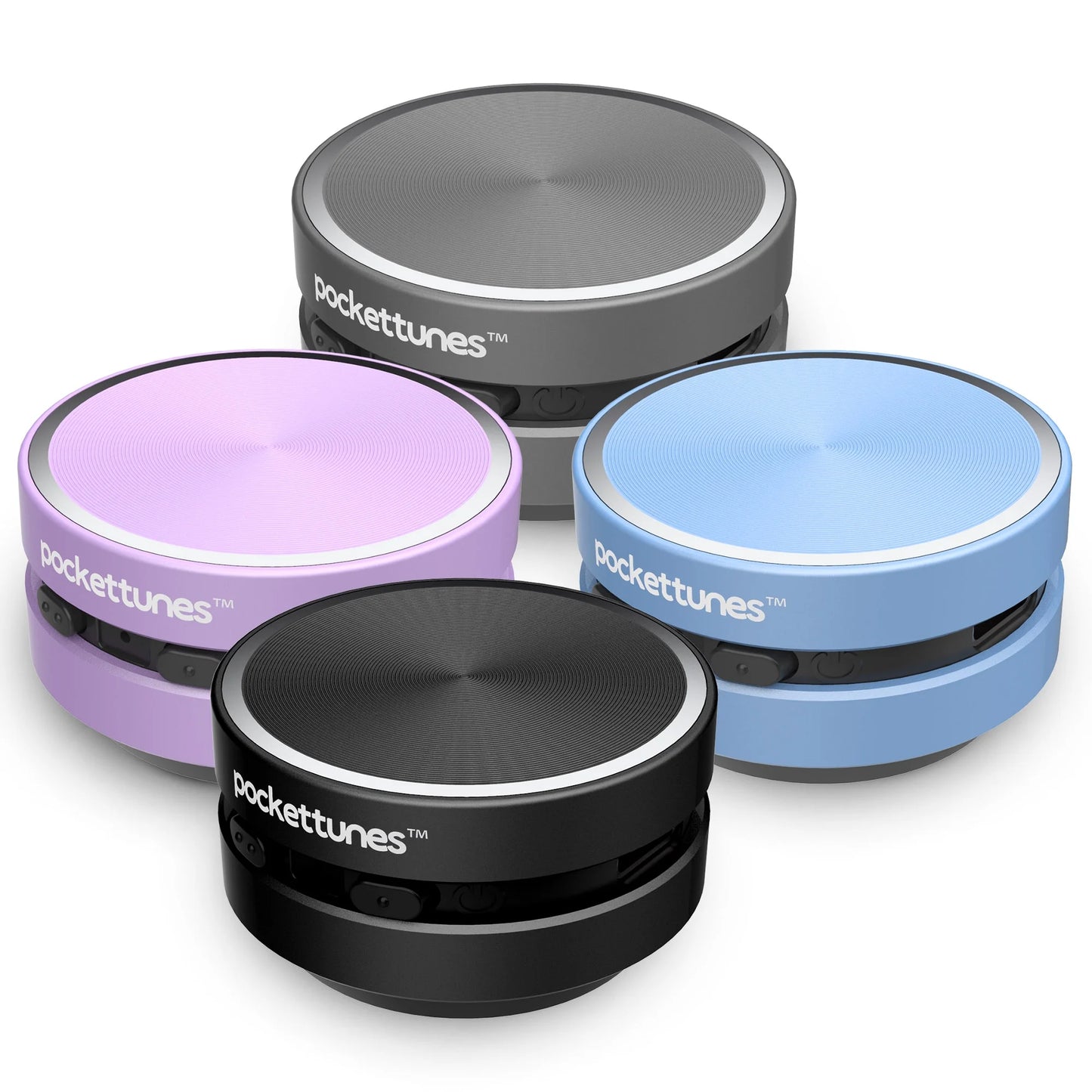 Bone Conduction Instant Mini Speakers with Bluetooth Wireless Technology, Pack of 2 (Black)