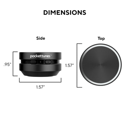 Bone Conduction Instant Mini Speakers with Bluetooth Wireless Technology, Pack of 2 (Black)